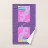 Lavender Unicorne Silhouette Enfants (Serviette à main)