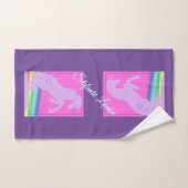 Lavender Unicorne Silhouette Enfants (Serviette à main)