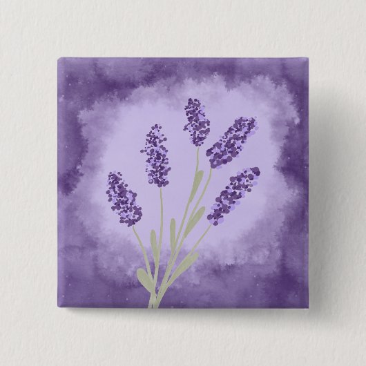 Lavender Vierkante Button 5,1 Cm (Voorkant)