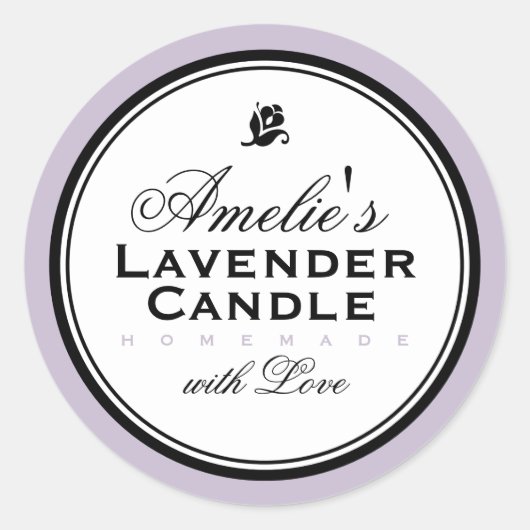 LAVENDER VINTAGE MODERNE | STICKER PERSONNALISÉ (Devant)