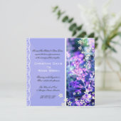 Lavender violet bruiloft uitnodiging (Staand voorkant)