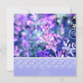 Lavender violet bruiloft uitnodiging (Achterkant)