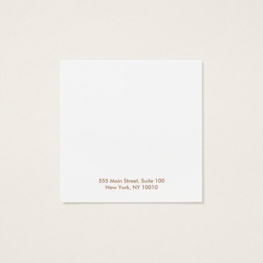 Lavender voegt uw Logo met beeldscherm toe Vierkante Visitekaartjes (Achterkant)