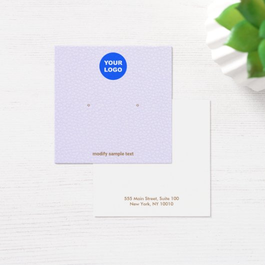 Lavender voegt uw Logo met beeldscherm toe Vierkante Visitekaartjes (Bureau)