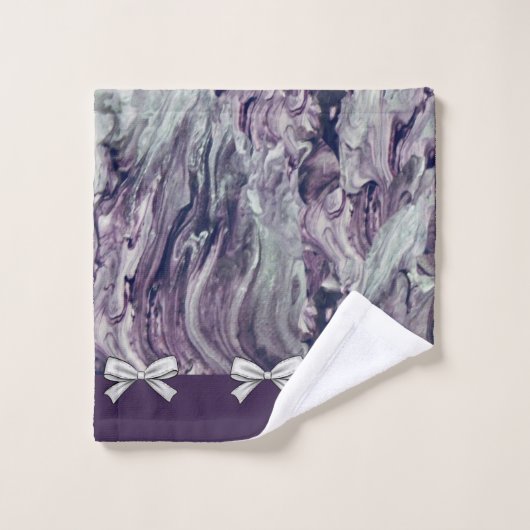 Lavender voor handdoekset en borden gepersonalisee bad handdoek (Wasdoekje)
