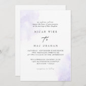 Lavender Waterverf Splash II Uitnodiging (Voorkant / Achterkant)