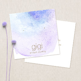 Lavender Waterverf Studs die Display Holder bezorg Vierkante Visitekaartje