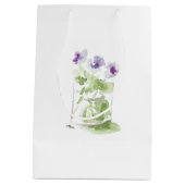 Lavender Waterverf Violet in Mason Jar Medium Cadeauzakje (Achterkant)