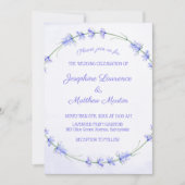 Lavender Waterverf Wedding Invitations Kaart (Voorkant)