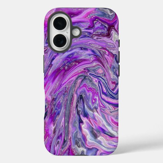 Lavender Wave Abstract Art iPhone Case (Achterkant)