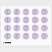 Lavender Wedding Bedankt Ronde Sticker (Vel)