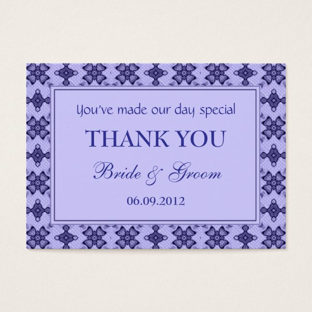Lavender Wedding Dank je wel Visitekaartje (Voorkant)