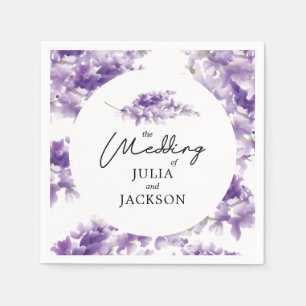 Lavender Wedding Elegant gepersonaliseerd Servet