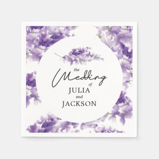 Lavender Wedding Elegant gepersonaliseerd Servet