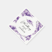 Lavender Wedding Elegant gepersonaliseerd Servet (Hoek)