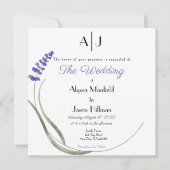 Lavender Wedding invitation (Devant)