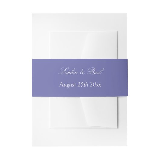 Lavender Wedding Invitation Belly Band Uitnodigingen Wikkel (Voorkant Voorbeeld)