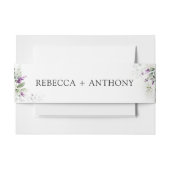 Lavender Wedding Invitation Belly Band Uitnodigingen Wikkel (Voorkant Voorbeeld)