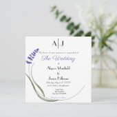 Lavender Wedding invitation Kaart (Staand voorkant)