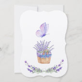 Lavender Wedding Invitation Kaart (Achterkant)