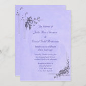  lavender Wedding Kaart (Voorkant / Achterkant)