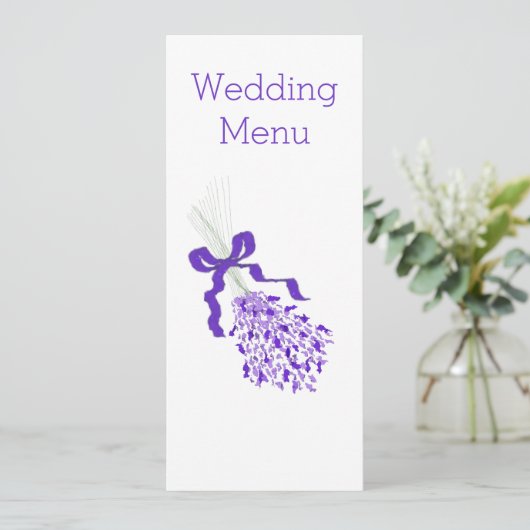 Lavender Wedding Menu (Staand voorkant)