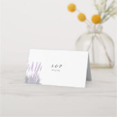 Lavender Wedding Place Card (Achterkant)