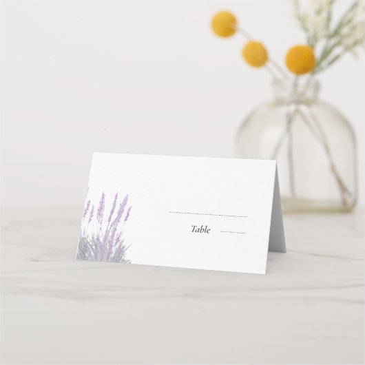 Lavender Wedding Place Card (Voorkant)