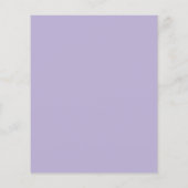 Lavender Wedding Place Card - Gedrukte gastnaam (Achterkant)