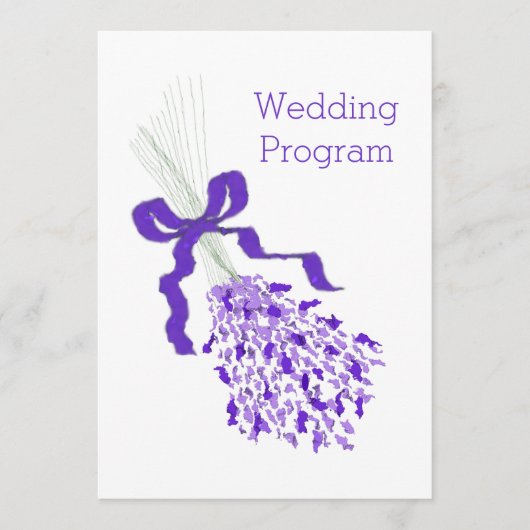 Lavender Wedding Programma (Voorkant)