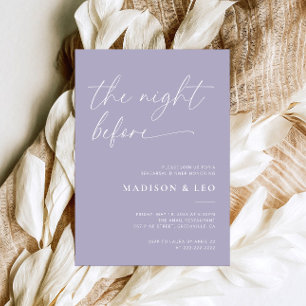 Lavender Wedding Rehearsal Dinner Uitnodiging