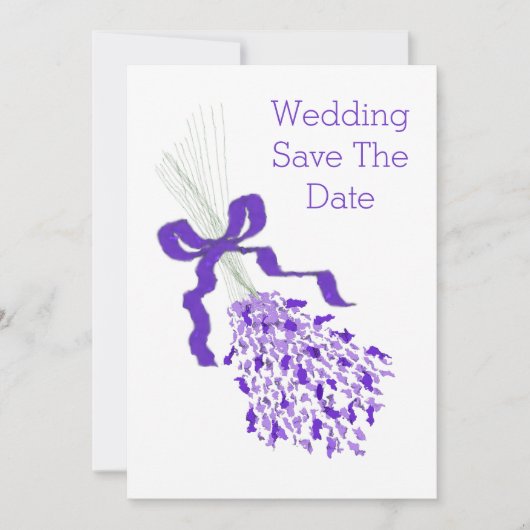 Lavender Wedding Save The Date (Voorkant)