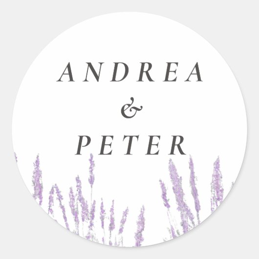 Lavender Wedding Stickers (Voorkant)