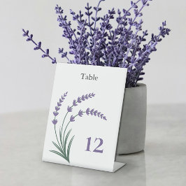 Lavender Wedding Table Number Pedestal Sign Reclamebord Met Voetstuk