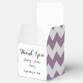 Lavender White Chevron Pattern Bedankdoosjes (Geopend)