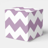 Lavender White Chevron Pattern Bedankdoosjes (Achterkant)