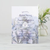 ©Lavender White Hydrangea Invitation de la douche (Debout devant)