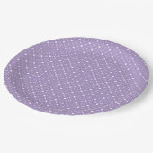 Lavender White Polka Dots Celestial Sky Pattern Papieren Bordje (Gekanteld)