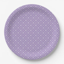 Lavender White Polka Dots Celestial Sky Pattern