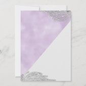 Lavender white silver glitter Masquerade Prom  Kaart (Achterkant)