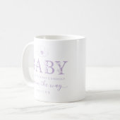 Lavender Wildflower Baby Announcement Coffee Mug (Devant gauche)