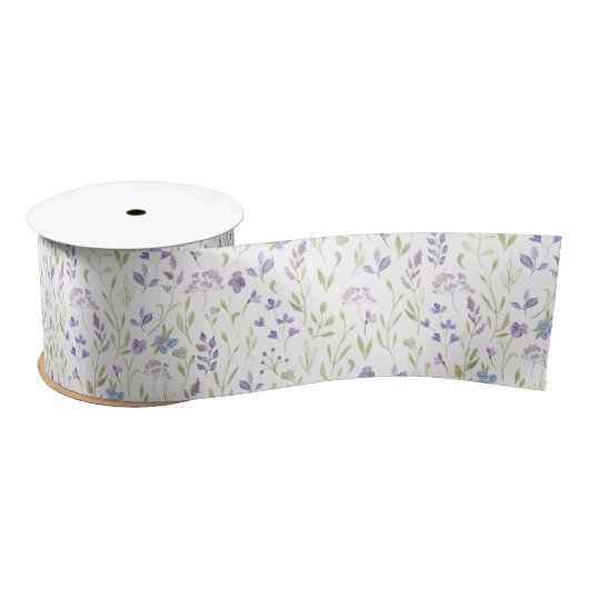 Lavender Wildflower Floral Pattern Ribbon Lint (Spoel)