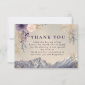 Lavender Wildflower Mountain Wedding Bedankkaart (Voorkant)