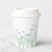 Lavender Wildflower Papieren Bekers (Achterkant)
