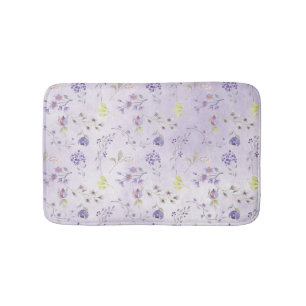 Lavender Wildflower Pattern Badmat