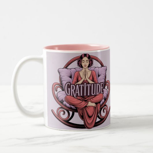 Lavender Wine Affirmation Meditation Mug (Gauche)