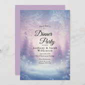  Lavender Winter Snowfall Serenade Restaurant  Kaart (Voorkant / Achterkant)