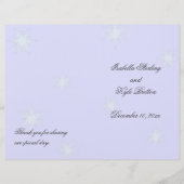 Lavender Winter Snowflake Wedding Programme (Devant)