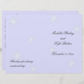 Lavender Winter Snowflake Wedding Programme (Voorkant / Achterkant)