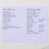 Lavender Winter Snowflake Wedding Programme (Achterkant)